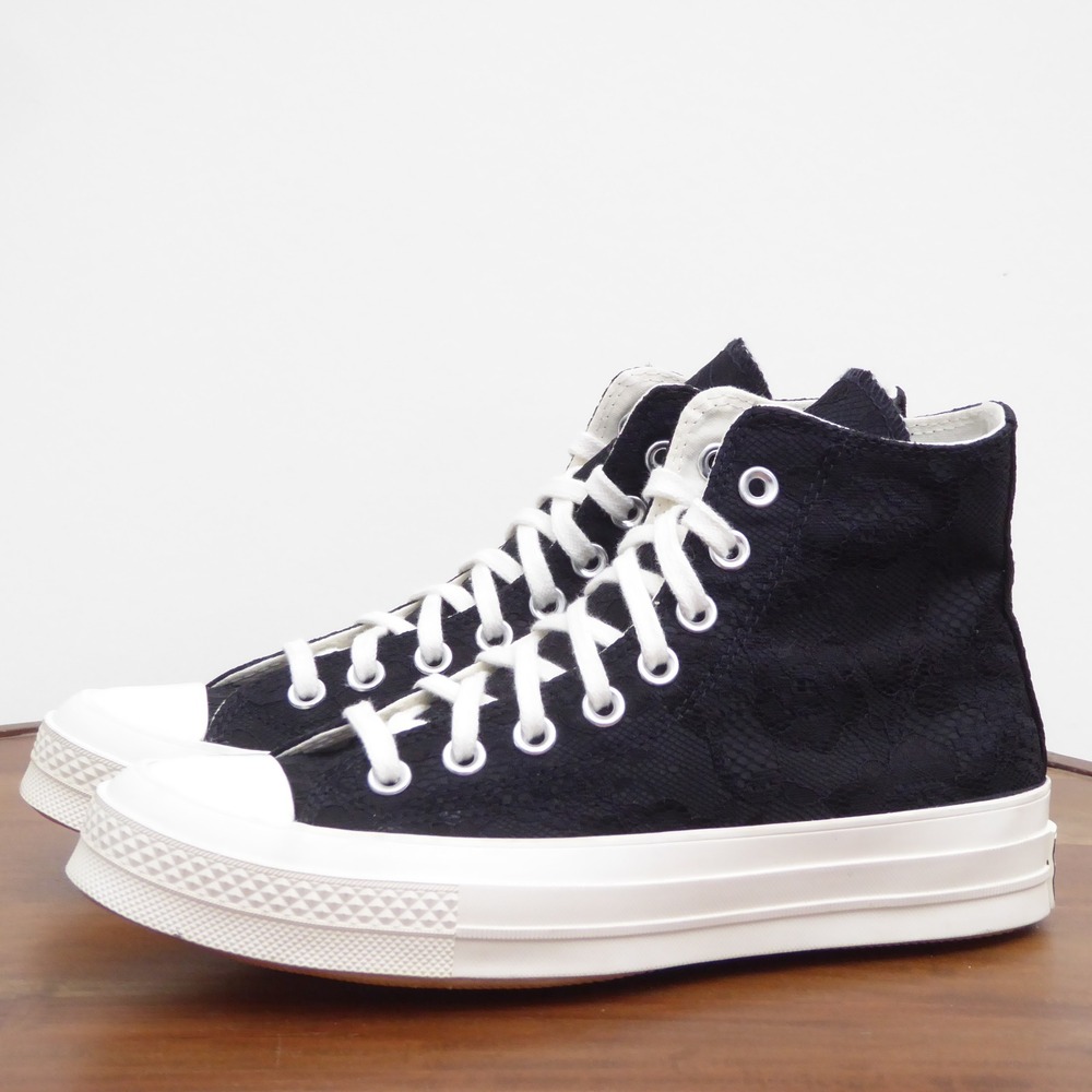 Converse Chuck 70 Lace Womens High Top Sneakers Black Floral Lace A13665C 8.5 - Picture 5 of 10